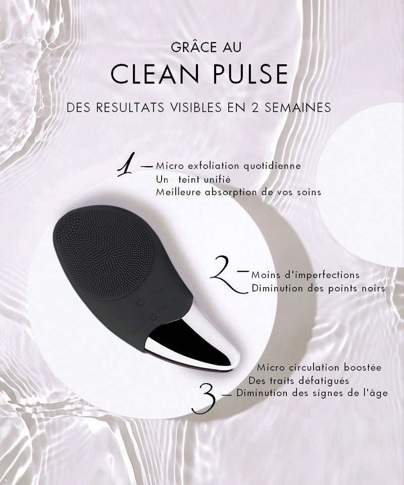 NEW - Clean Pulse - Brosse Nettoyante Visage - Charbon